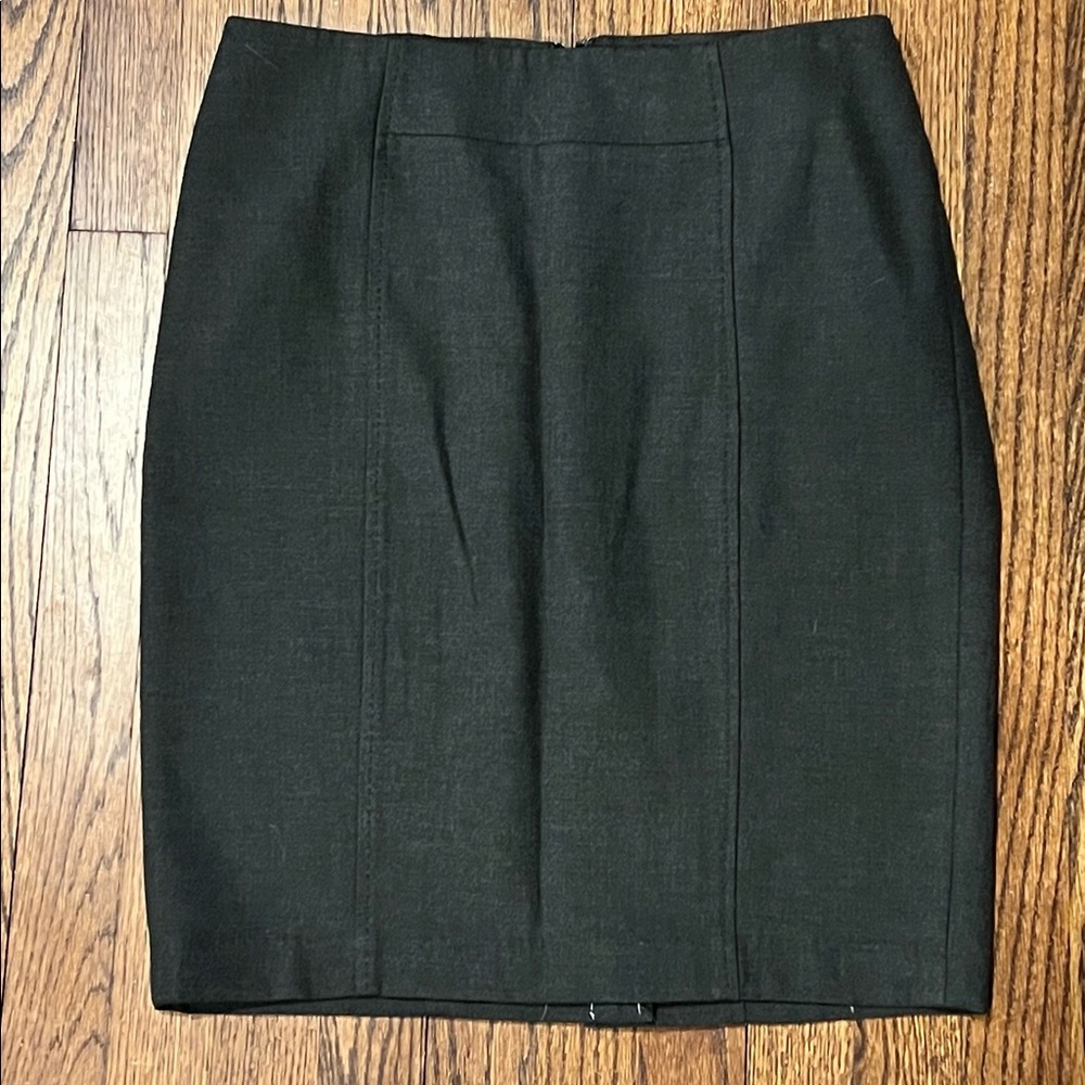 Charcoal Gray Loft Pencil Skirt